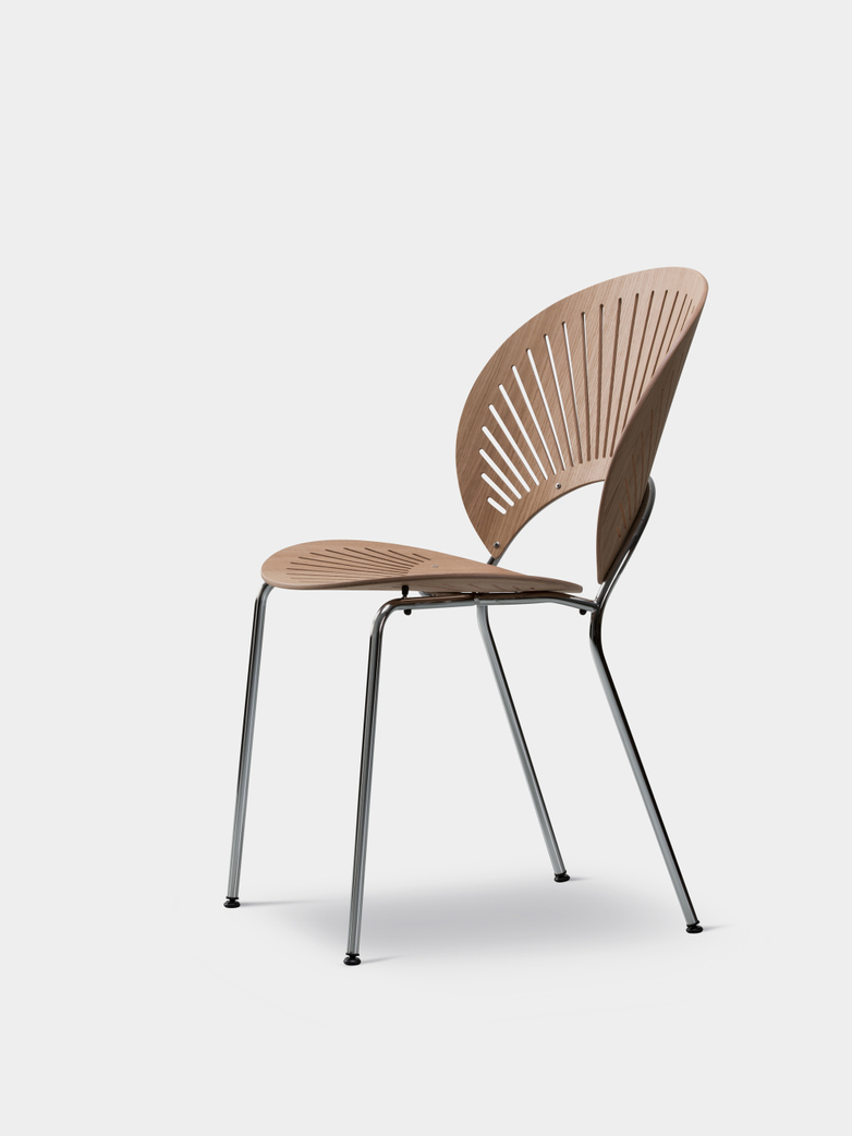 Trinidad Chair - Lacquered Oak/Chrome