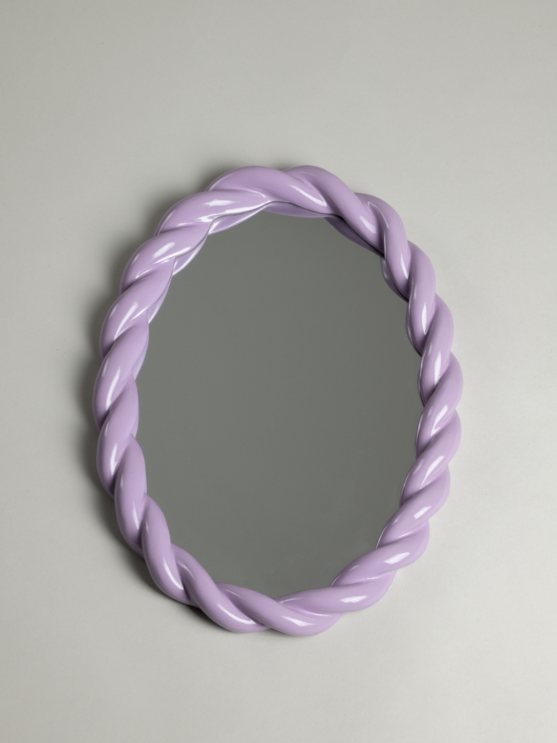 Braid Mirror Oval – Lilac