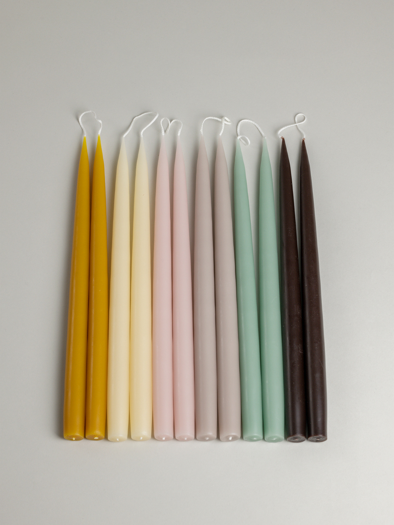 Tapered Candle – Linen Set of 2