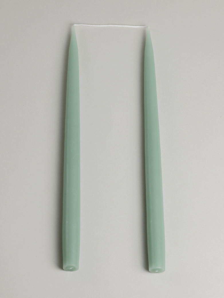 Tapered Candle – Light Reseda Green Set of 2