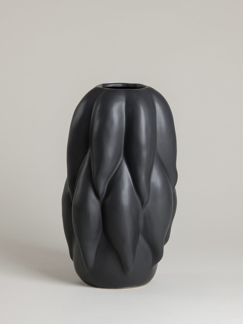 Ridley Vase – Black – Large