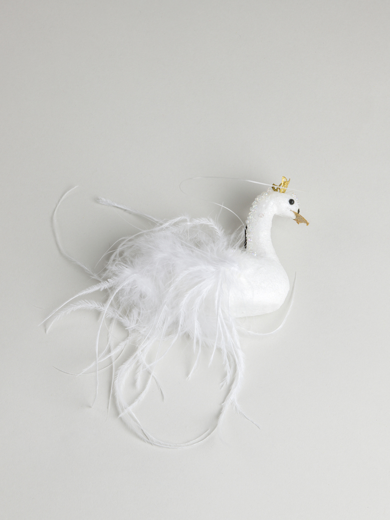 Crowned Enchanted Swan Ornament