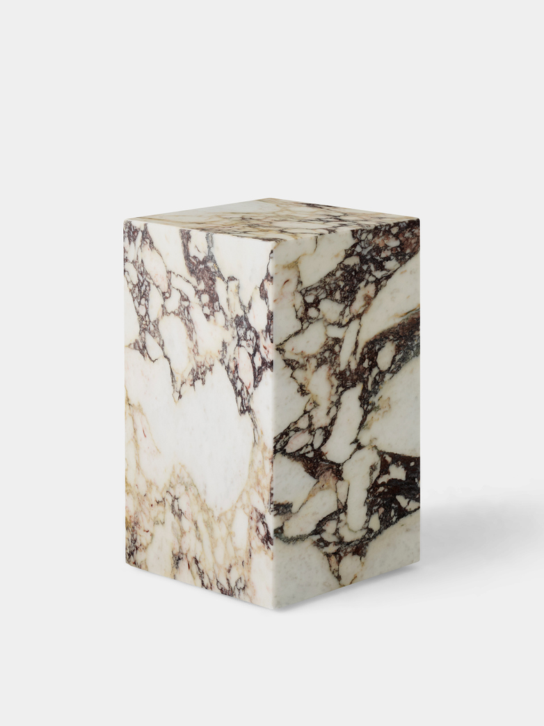 Plinth Tall - Rose calacutta