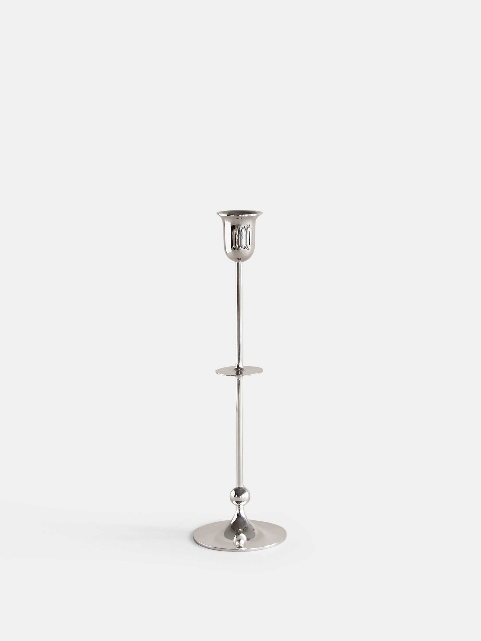 34300 5063484d49 Totem Candle Holder Silver 24 Cm Portrait