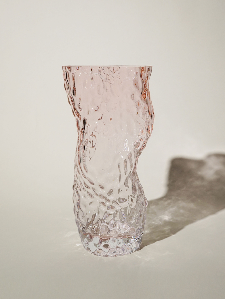 Ostrea Rock Glass Vase – Pale Pink