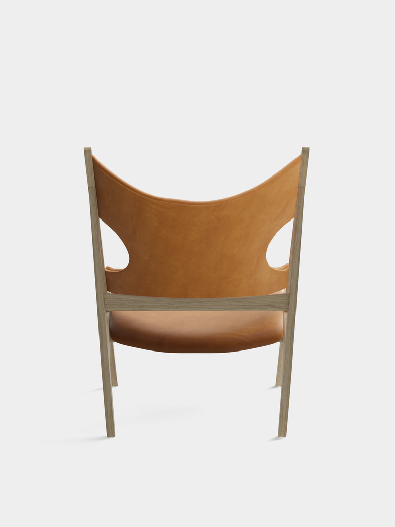 Knitting Lounge Chair - Cognac Leather - Natural Oak