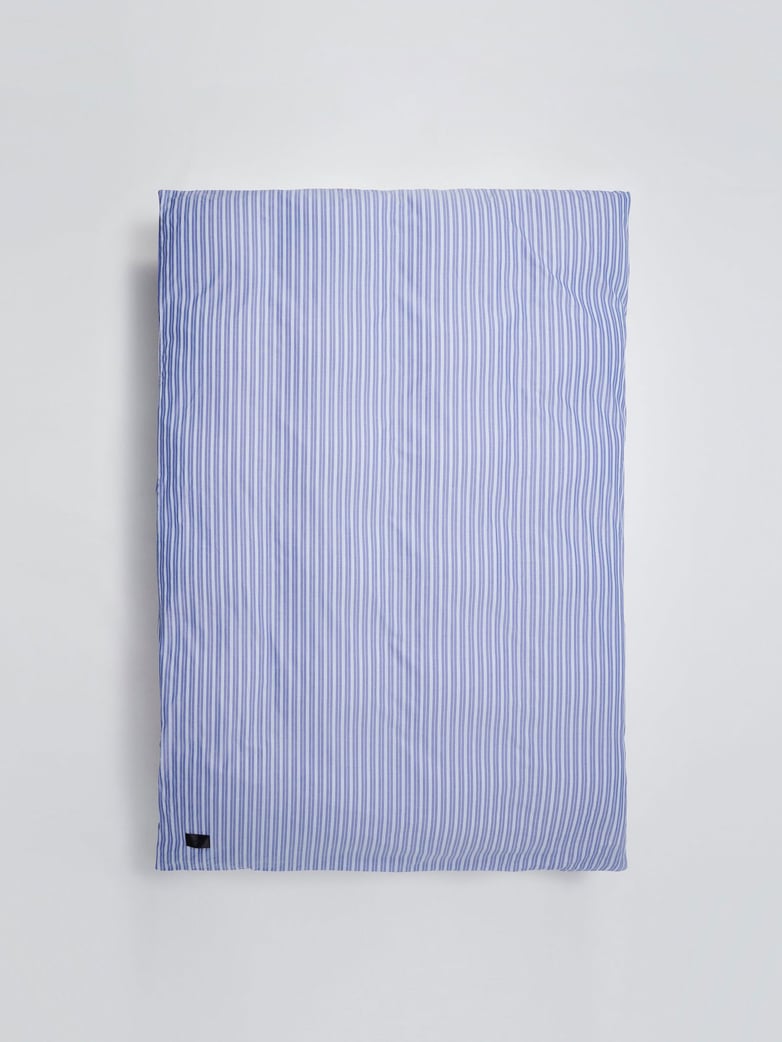 Wall Street Duvet Cover Oxford - Striped Medium Blue