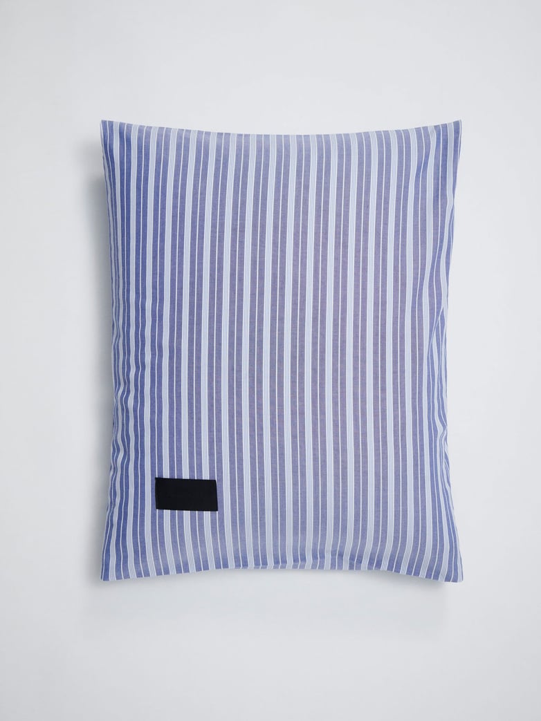 Wall Street Pillow Case Oxford - Striped Medium Blue