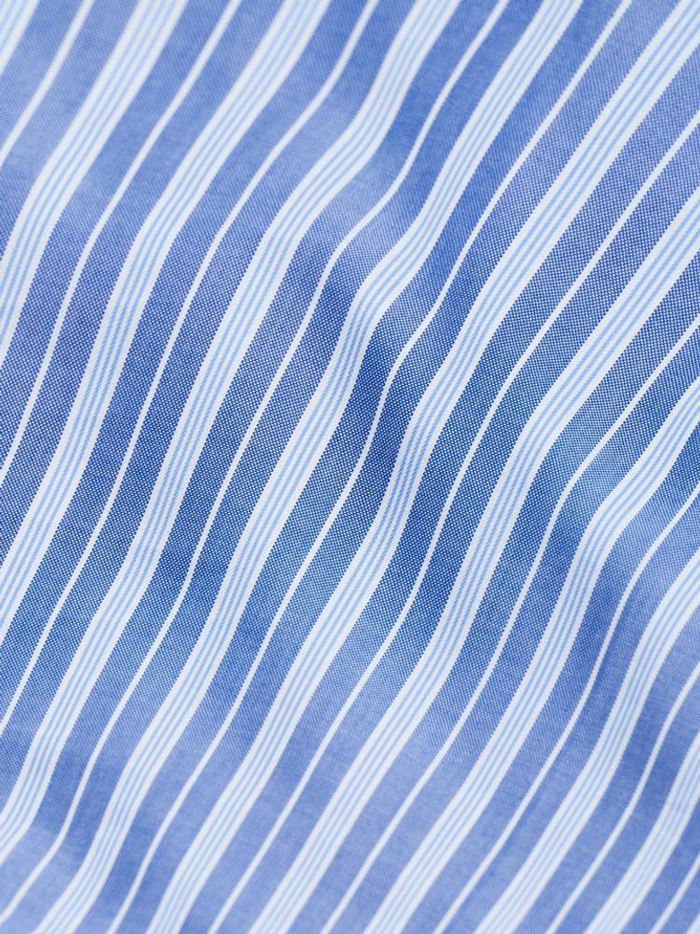 Wall Street Pillow Case Oxford - Striped Medium Blue