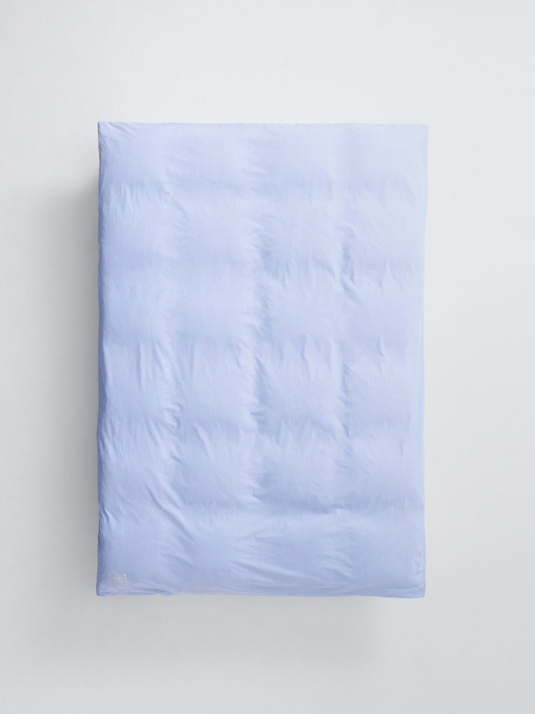 Wall Street Duvet Cover Poplin - Light Blue Mini Stripes