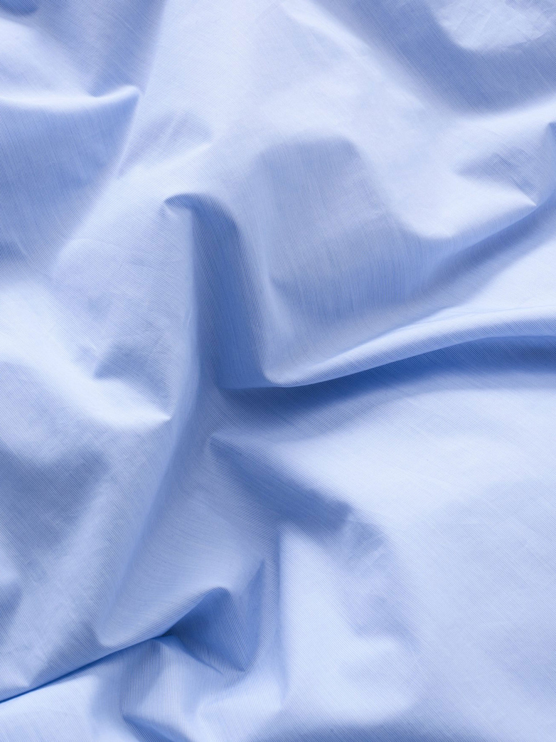 Wall Street Duvet Cover Poplin - Light Blue Mini Stripes