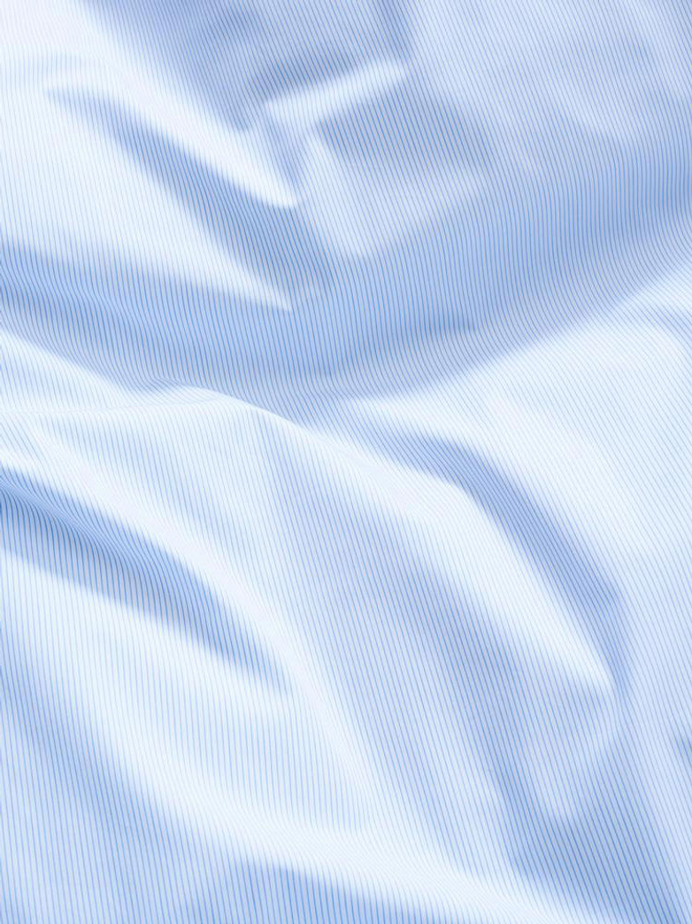 Wall Street Duvet Cover Poplin - Light Blue Stripes