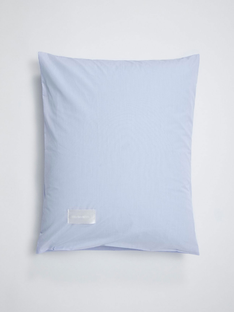 Wall Street Pillow Case Poplin - Light Blue Mini Stripes