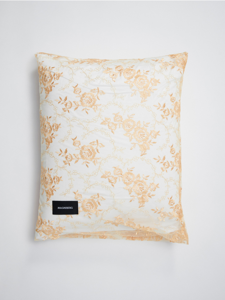 Rose Pillow Case Lace 50x60 - Apricot