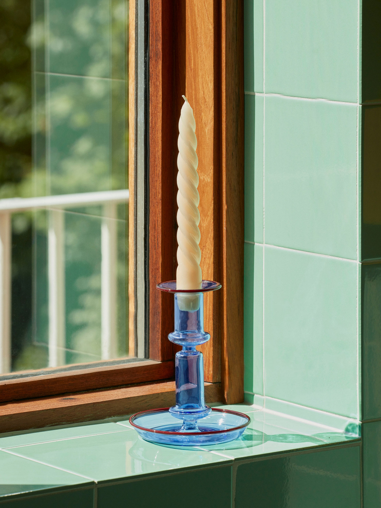 Flare Candleholder Medium - Light Blue
