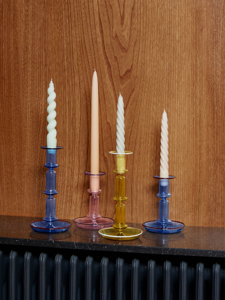 Flare Candleholder Tall - Light Bue