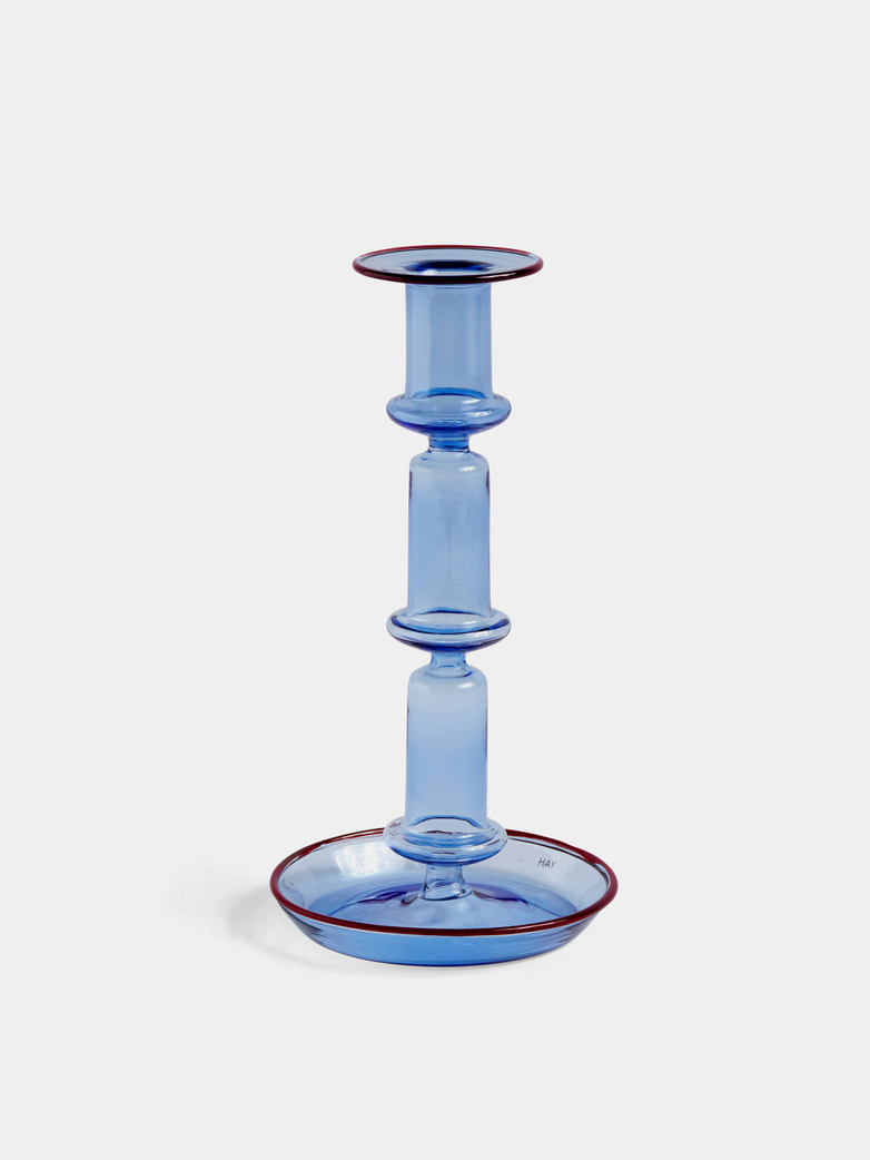 Flare Candleholder Tall - Light Bue