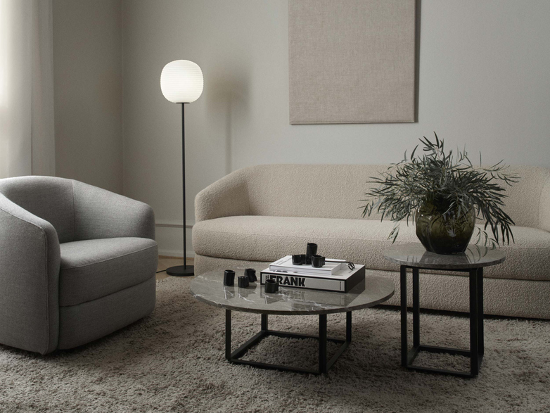 Florence Side Table - Gris du Marais Marble - Ø50