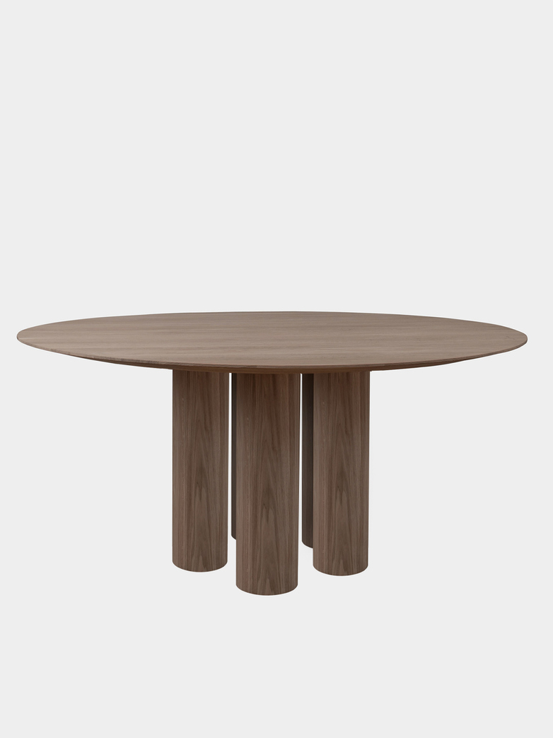Hommage Grande Dining Table - Smoked Oak - Ø180 cm