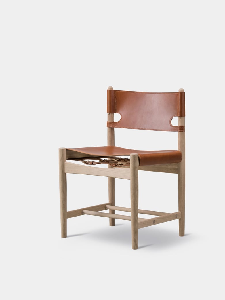 The Spanish Dining Chair - Soaped Oak/Cognac