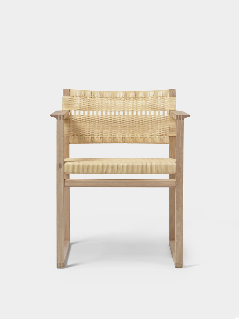 BM62 Armchair - Cane Wicker/Oiled Oak