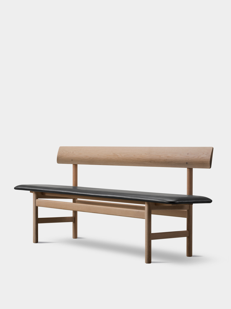 Mogensen Bench 3171 – Oak Light Oil/Leather Black 301