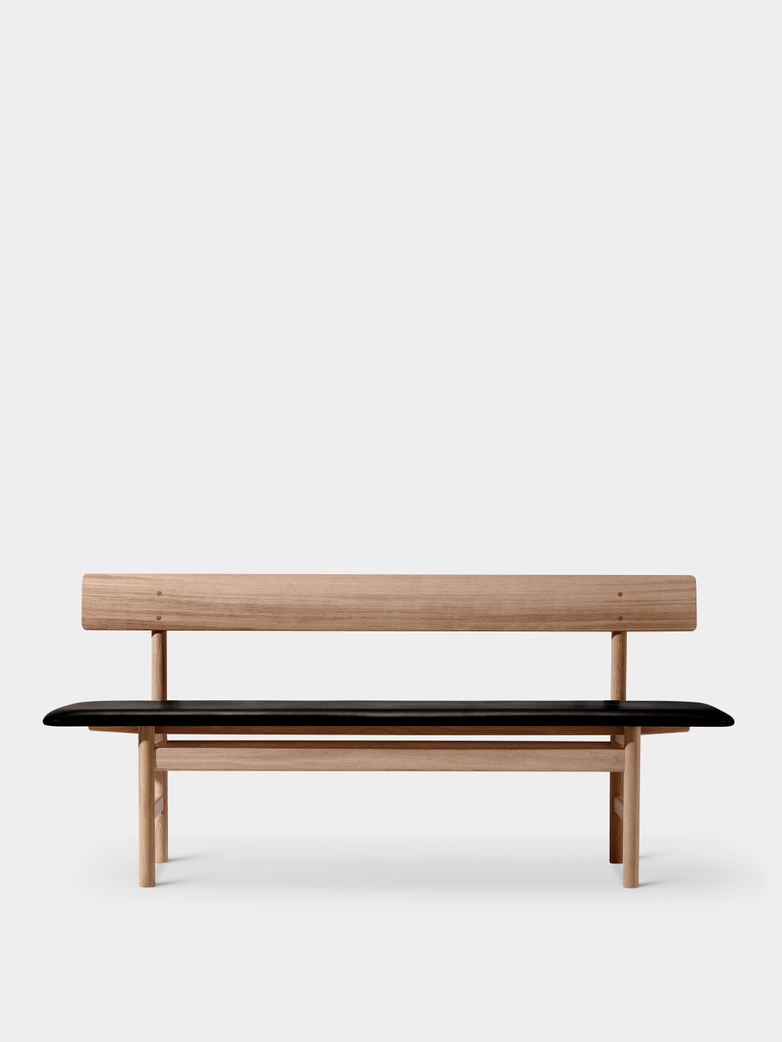 Mogensen Bench 3171 – Oak Light Oil/Leather Black 301