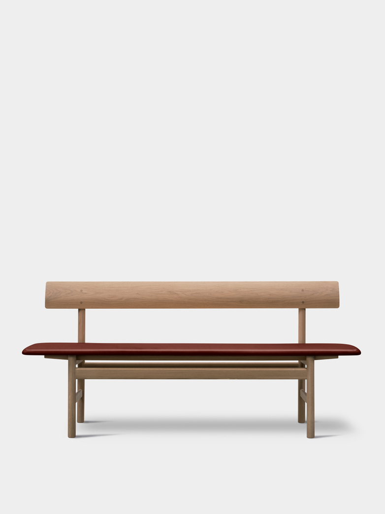 Mogensen Bench 3171 – Oak Light Oil/Leather Burnt Sienna 293