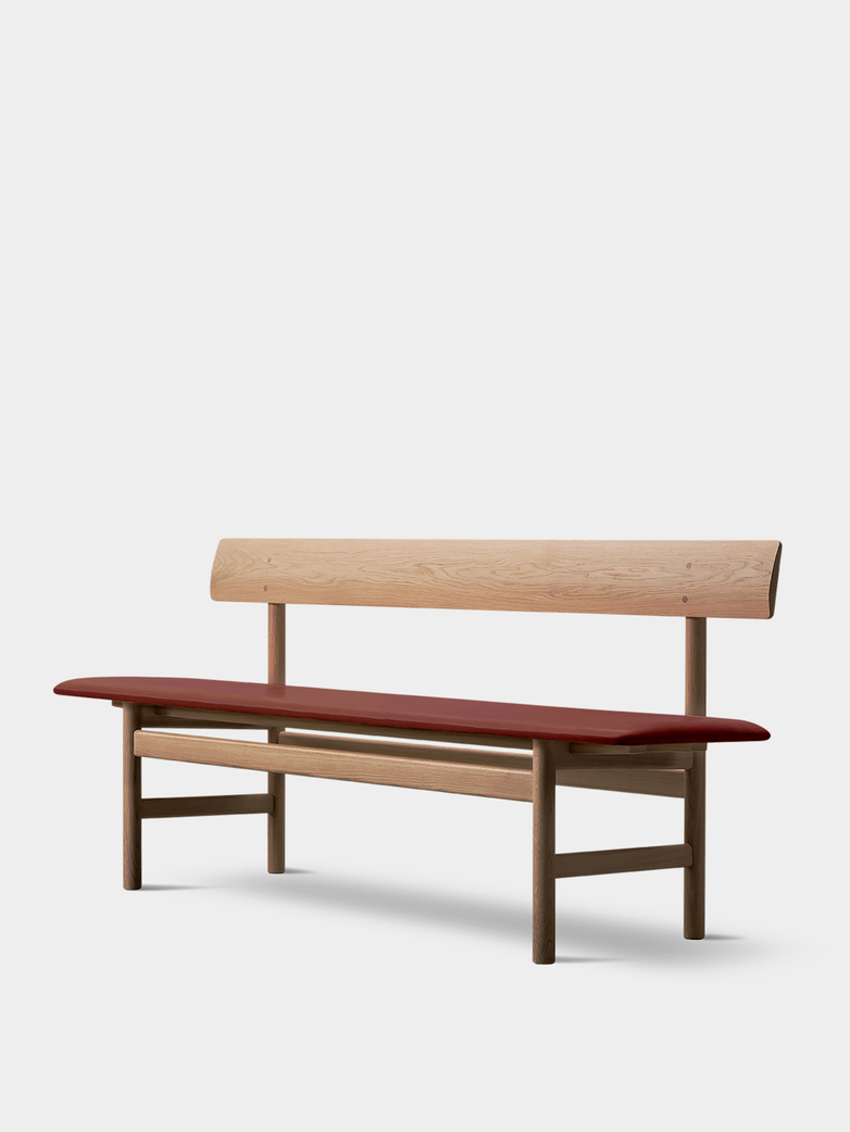 Mogensen Bench 3171 – Oak Light Oil/Leather Burnt Sienna 293