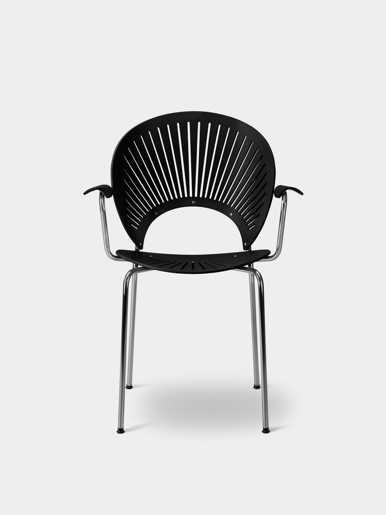 Trinidad Armchair - Ash Black/Chrome