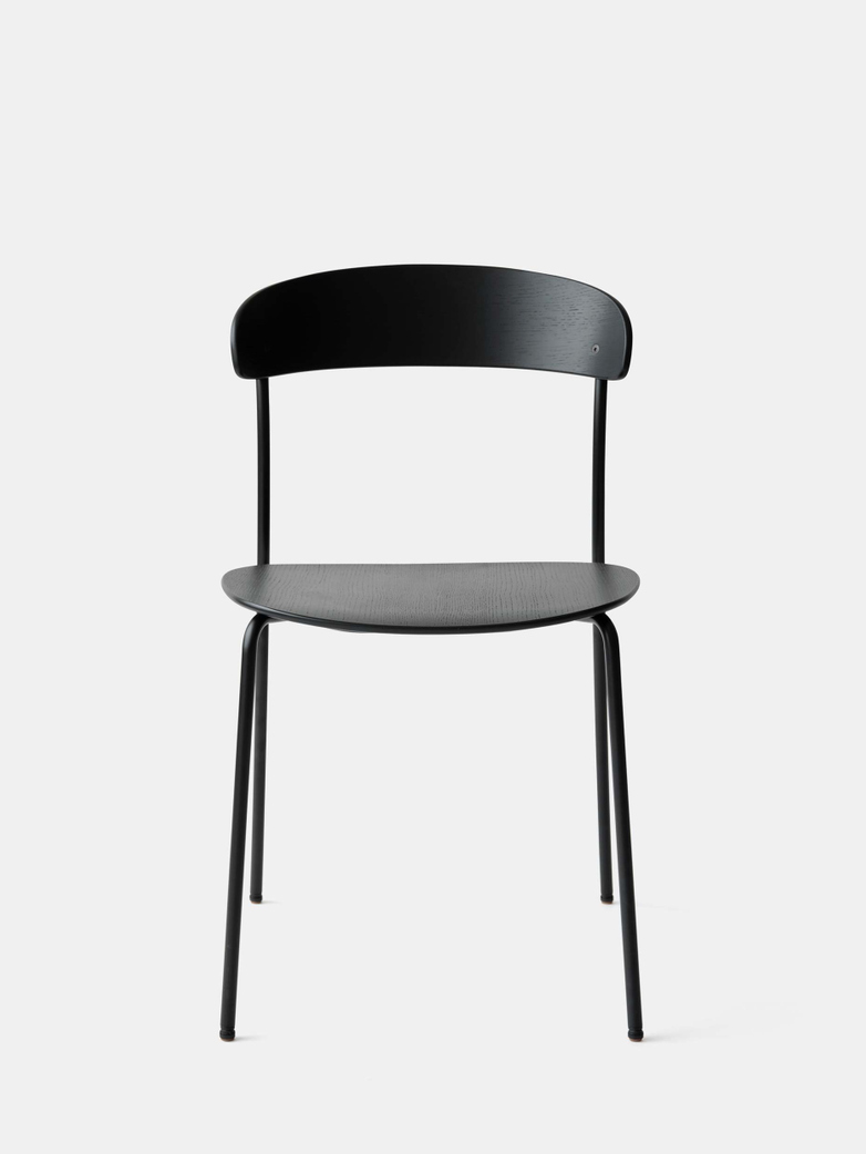 Missing Chair without Armrest - Black Lacquered Oak w. Black Frame