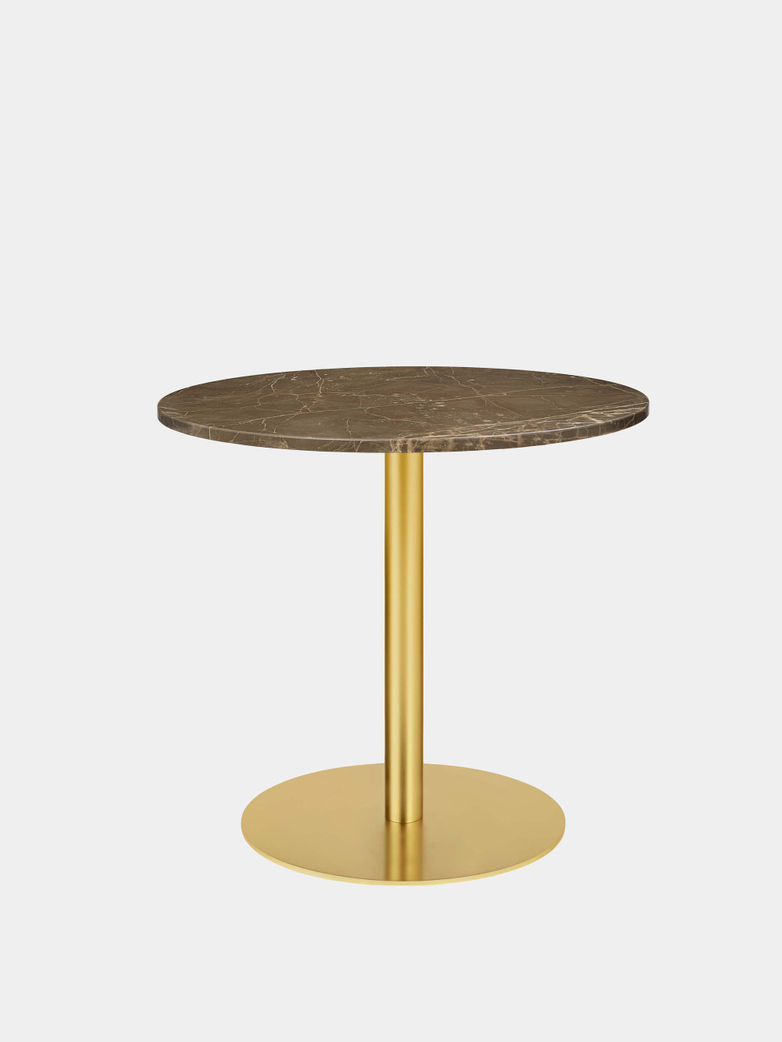 Gubi 1.0 Dining Table Round Ø80 - Brass Base