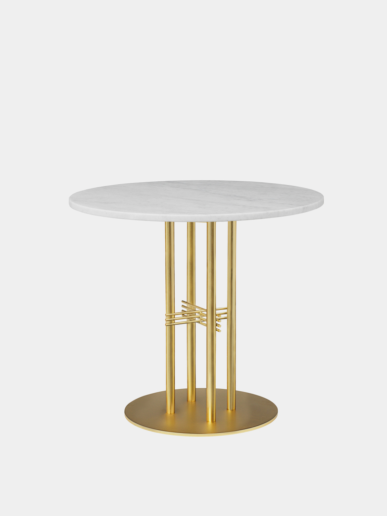 TS Column Dining Table - Brass Base