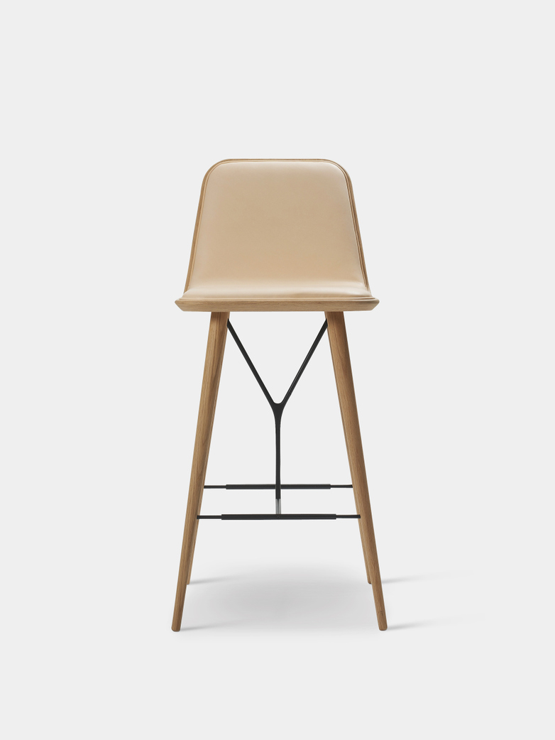 Oak Lacquered/Natural Leather 90 - 98 cm