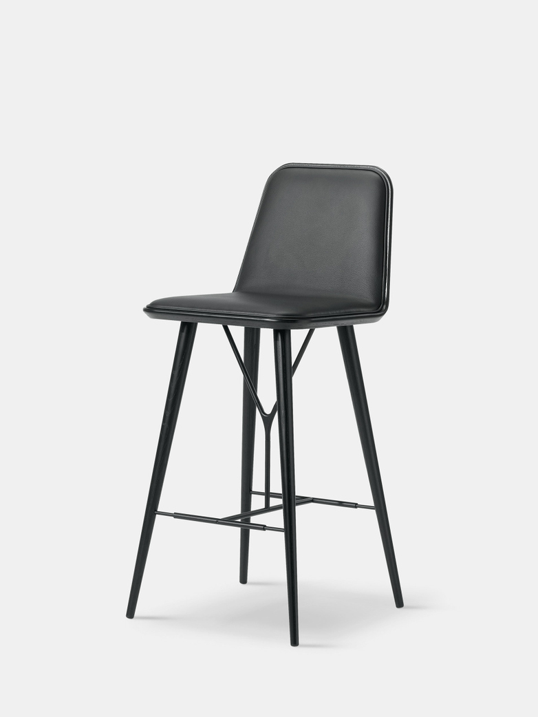 Oak Black Lacquered/Black Leather 88 - 98cm