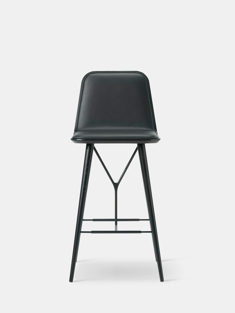 Oak Black Lacquered/Black Leather 88 - 98cm