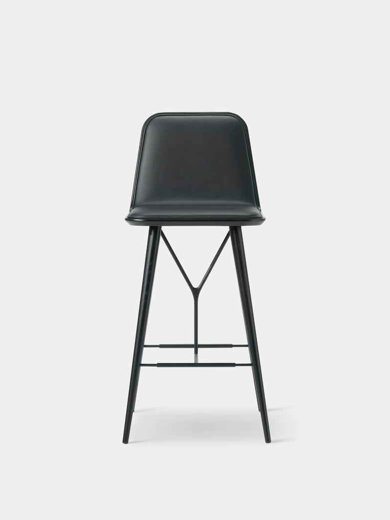 Oak Black Lacquered/Black Leather 88 - 104 cm