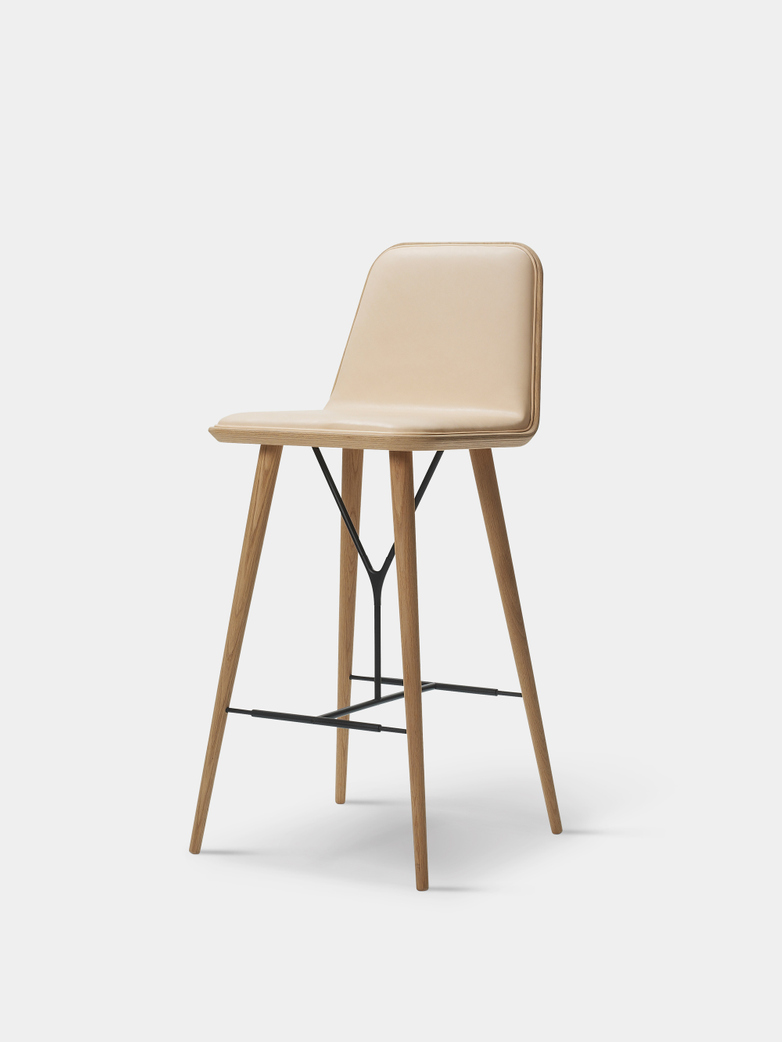 Spine Wood Base Barstool