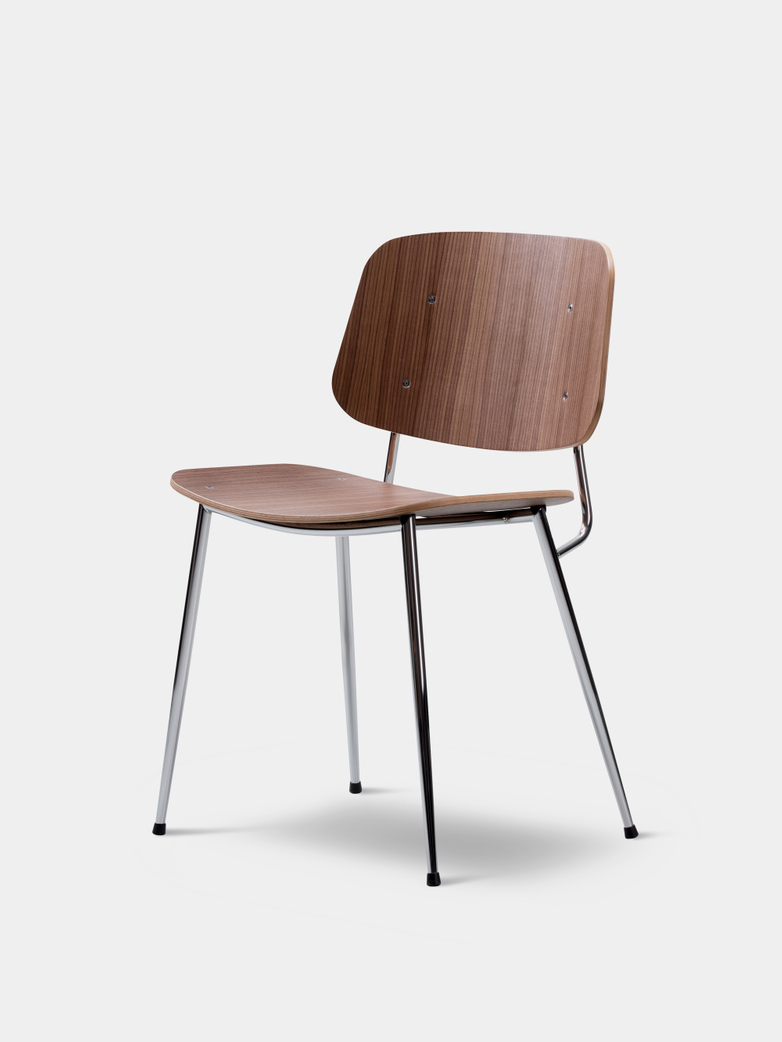 Søborg Metal Base - Walnut