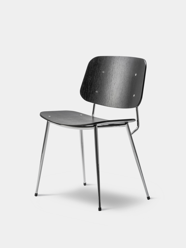Søborg Metal Base - Oak Black Lacquered
