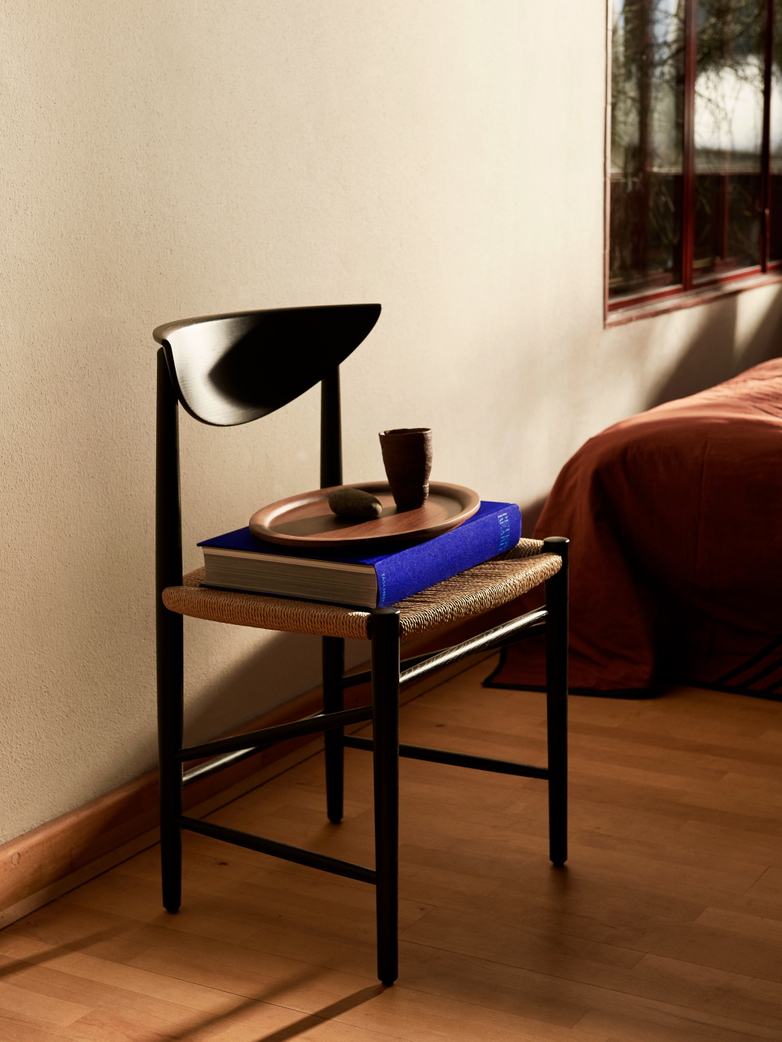 Drawn HM3 - Black Lacquered Oak with Natural Paper Cord