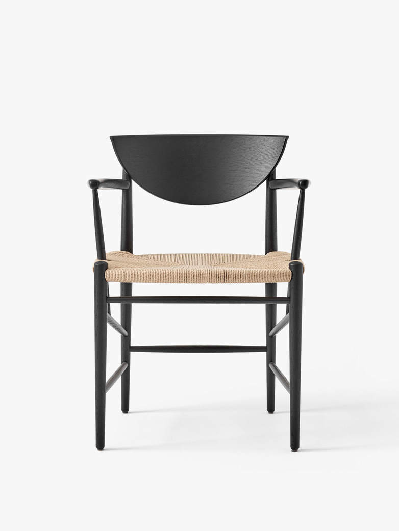 Drawn HM4 - Black Lacquered Oak with Natural Paper Cord