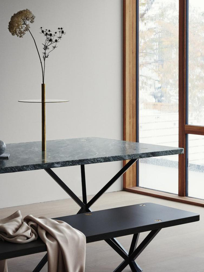 NEB Rectangular Table - Verde Italia Granite