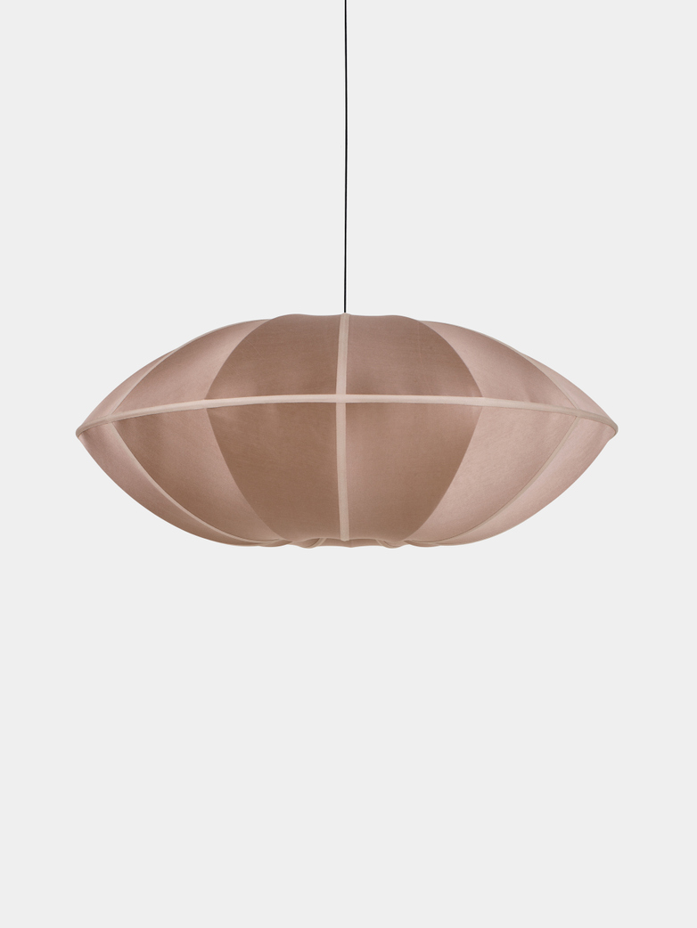 Bali Ufo Silk Lamp - Rosebrown