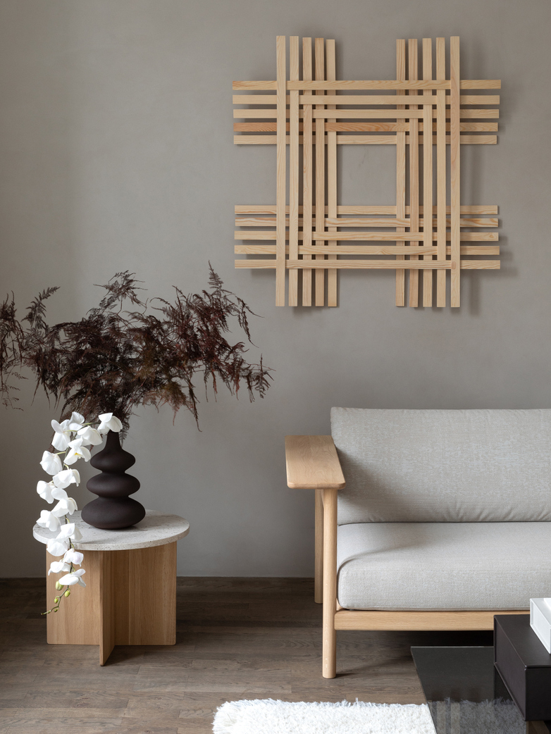 N-ST01 Side Table - Oak/Marble