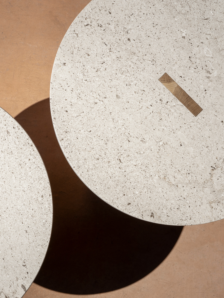 N-ST01 Side Table - Oak/Marble