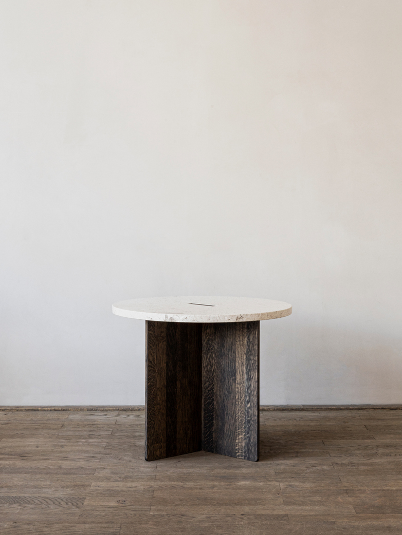 N-ST01 Side Table - Smoked Oak/Marble