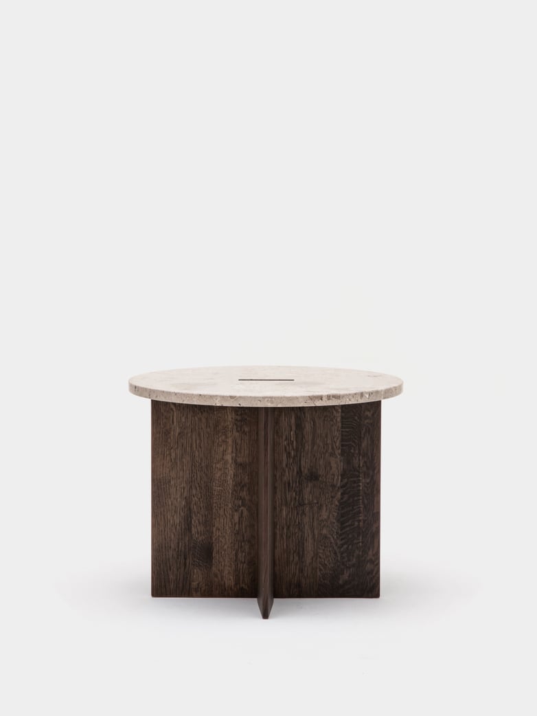 N-ST01 Side Table - Smoked Oak/Marble