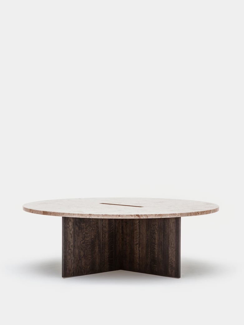 N-ST01 Sofa Table - Smoked Oak/Marble