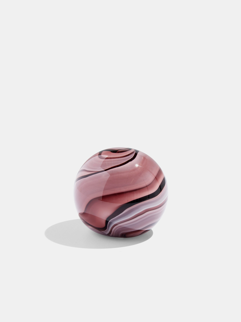 Glass Paperweight Purple